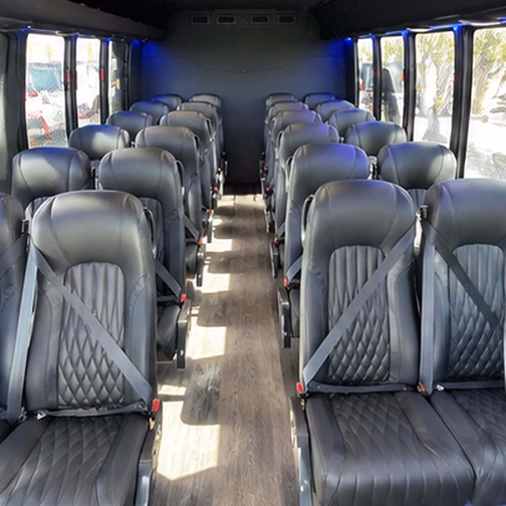 escondido 30 passenger minibus interior