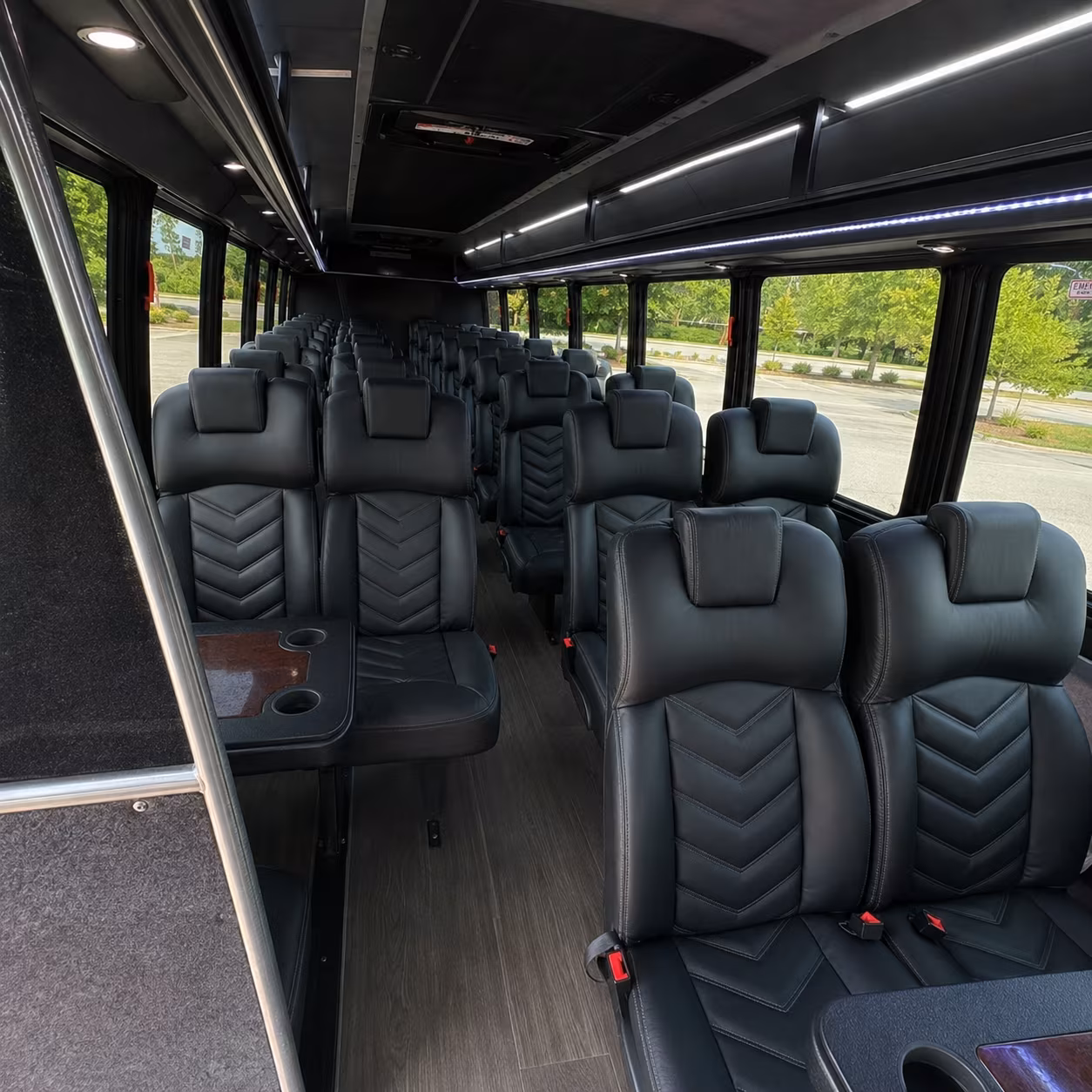 escondido 35 passenger minibus interior