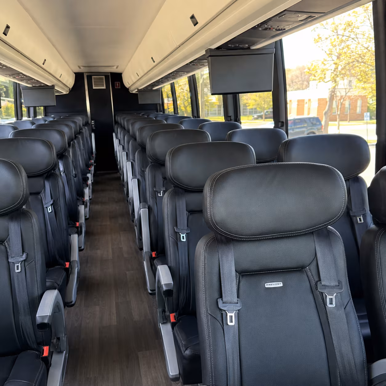 escondido 45 passenger charter bus inside