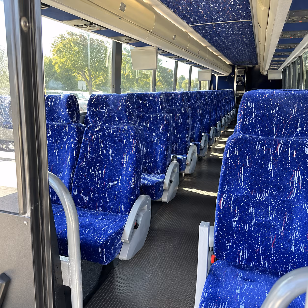 escondido 50 passenger charter bus inside